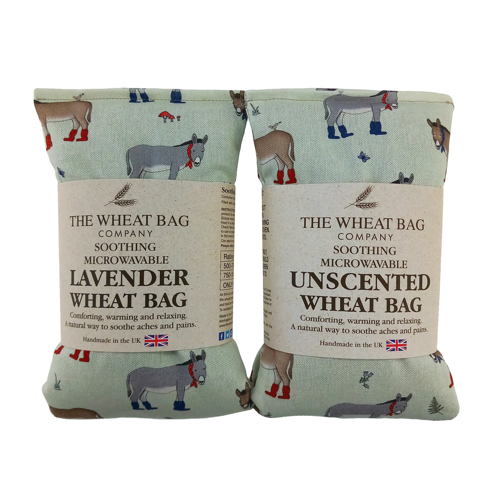 Alfie Aqua Cotton Wheat Bag 100 Wheat Or Lavender Filled