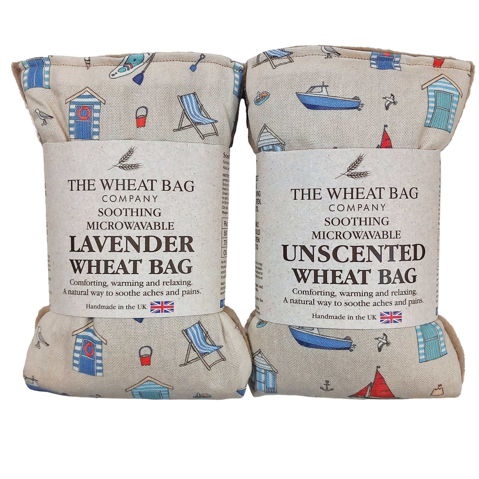 Seaside - Duo Fabric Wheat Bag | 100% Wheat or Lavender filled