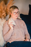 Hearts White - Duo Fabric Wheat Bag