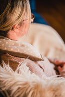 Hearts White - Duo Fabric Wheat Bag