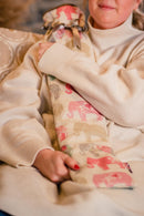 Extra Long Hot Water Bottle - Elephants Pink