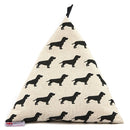 Phone and Tablet Bean Bag - Dachshund, Black