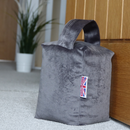 Velvet Door Stop - Graphite