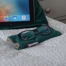 Velvet Glasses Case - Bottle Green