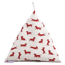 Phone and Tablet Bean Bag -Mini Sausage Dog-Red