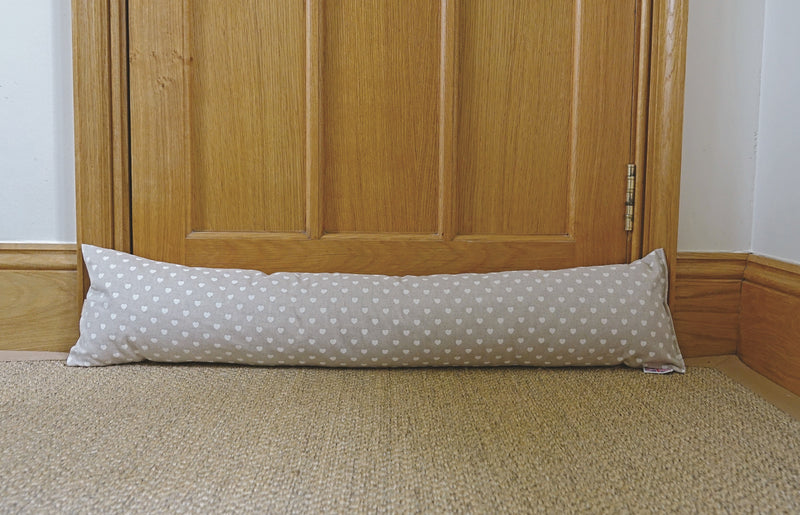 Draught Excluder - Hearts White