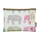 Accessory Pouch - Elephants Pink