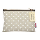 Accessory Pouch - Hearts White