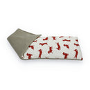 Mini Sausage Dog, Red - Duo Fabric Wheat Bag