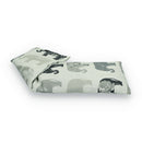 Elephants Grey Cotton Wheat Bag