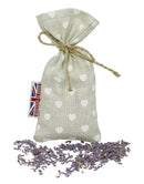 Lavender Sachet - Hearts White